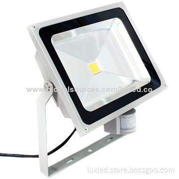 50W LED Floodlight, Sensor Switch, Bridgelux Chip, High-lumen with 3-5-year Warranty